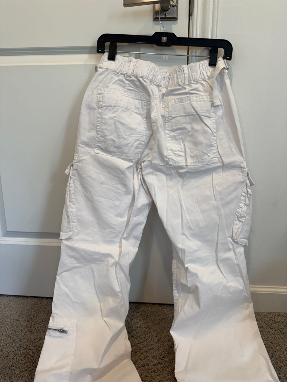 White Cargo Pants - Picture 5 of 5